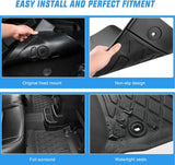 Nilight TPE Floor Mats for Toyota Camry AWD Only 2020 2021 2022 2023 2024, All Weather Custom Fit Heavy Duty Floor Liners, view 4