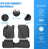 Nilight TPE Floor Mats for Toyota Corolla 2008 2009 2010 2011 2012 2013 | All Weather Custom Fit Heavy Duty Floor Liners, view 3
