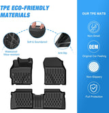 Nilight TPE Floor Mats for Toyota Prius Hybrid 2012 2013 2014 2015 All Weather Custom Fit Heavy Duty Floor Liners, view 3