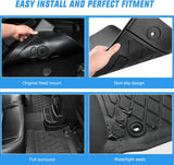 Nilight TPE Floor Mats for Toyota Sienna 7 Seat 2013 2014 2015 2016 2017 2018 2019 2020 (Without Center Console Only) All Weather Custom Fit Heavy Duty Floor Liners, view 4