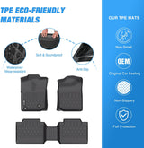 Nilight TPE Floor Mats for Toyota Tacoma Access Cab 2008 2009 2010 2011 All Weather Custom Fit Heavy Duty Floor Liners, view 3
