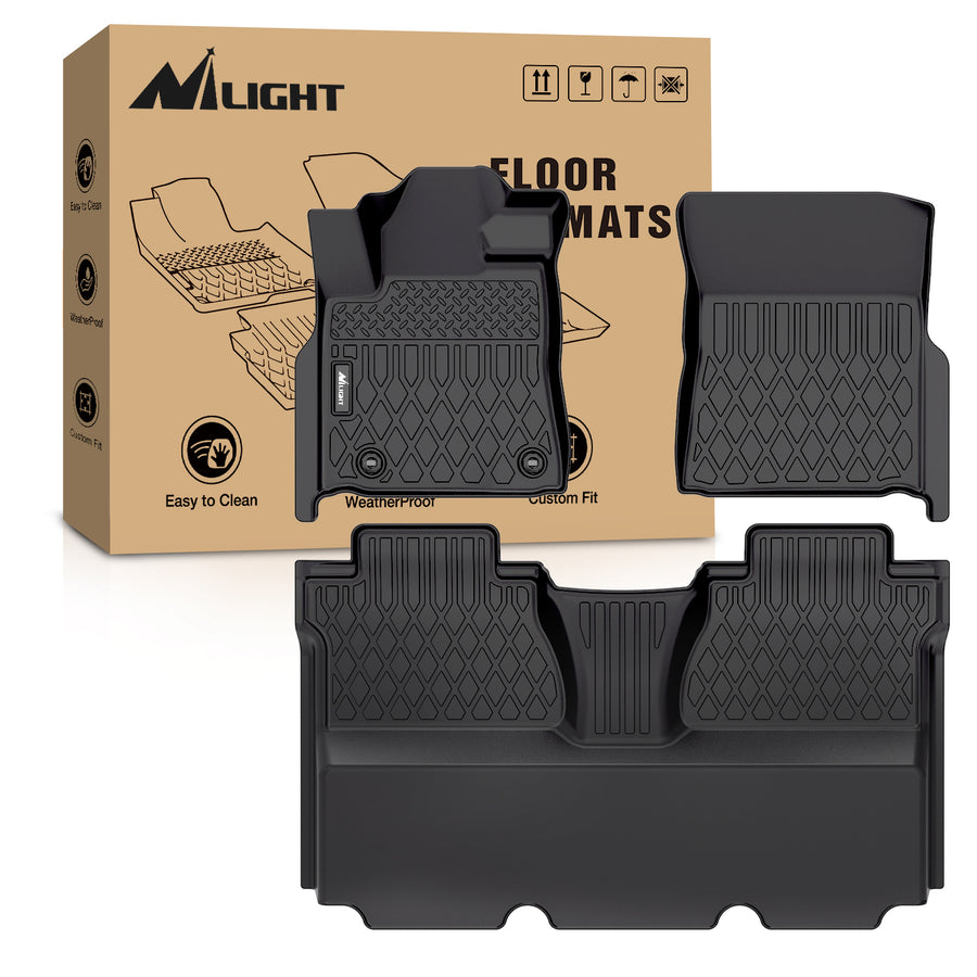 Nilight TPE Floor Mats for Toyota Tundra CrewMax Cab 2014 2015 2016 2017 2018 2019 2020 2021 All Weather Custom Fit Heavy Duty Floor Liners