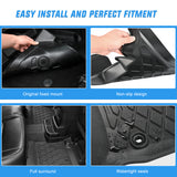 Nilight TPE Floor Mats for Toyota Tundra CrewMax Cab 2014 2015 2016 2017 2018 2019 2020 2021 All Weather Custom Fit Heavy Duty Floor Liners, view 4