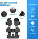 Nilight TPE Floor Mats for TX TX350 TX500h TX550h+ 2024 2025 2026 All Weather Custom Fit Heavy Duty Floor Liners, view 3