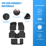 Nilight TPE Floor Mats for Volkswagen Tiguan 7 Seats 2018 2019 2020 2021 2022 2023 2024 All Weather Custom Fit Heavy Duty Floor Liners, view 3
