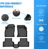 Nilight TPE Floor Mats for Volkswagen VW Golf Alltrack Golf GTI Golf R Golf Sportwagen MK7 2015 2016 2017 2018 2019 2020 2021, All Weather Custom Fit Heavy Duty Floor Liners, view 3