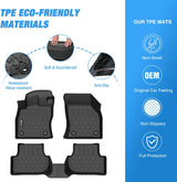 Nilight TPE Floor Mats for Volkswagen VW Golf GTI Golf R 2022 2023 2024 2025, All Weather Custom Fit Heavy Duty Floor Liners, view 3