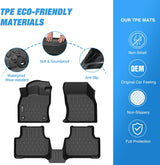 Nilight TPE Floor Mats for Volkswagen VW Jetta 2019 2020 2021 2022 2023 2024 2025 2026 All Weather Custom Fit Heavy Duty Floor Liners, view 3