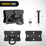 Nilight Tractor Bucket 1/2 Inch D Ring Black (Pair), view 3