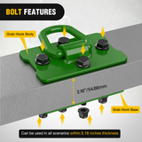 Nilight Tractor Bucket 1/2 Inch D Ring Green (Pair), view 6