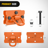 Nilight Tractor Bucket 1/2 Inch D Ring Orange (Pair), view 4