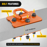 Nilight Tractor Bucket 1/2 Inch D Ring Orange (Pair), view 5