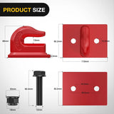 Nilight Tractor Bucket Grab Hook 3/8 Inch Red (Pair), view 2
