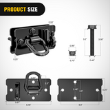 Nilight Tractor Bucket Hooks with Tie Down Ring Black (Pair), view 2