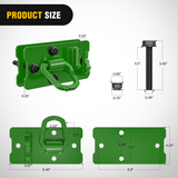 Nilight Tractor Bucket Hooks with Tie Down Ring Green (Pair), view 2
