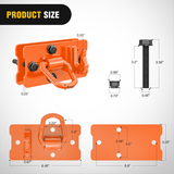 Nilight Tractor Bucket Hooks with Tie Down Ring Orange (Pair), view 2