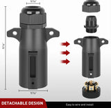 Nilight Traditional 7 Way Round Trailer Wiring Replacement Plug, view 2