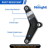 Nilight Trailer Axle Equalizer Shackle Kit Double Eye Springs Suspension | Fits 3500 to 5200 lbs Axles Dual Stage Anti Rust Coating includes Nylon Bushings Bolts Nuts Straps Repair Parts Black, view 4