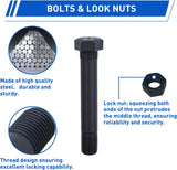 Nilight Trailer Axle Equalizer Shackle Kit Double Eye Springs Suspension | Fits 3500 to 5200 lbs Axles Dual Stage Anti Rust Coating includes Nylon Bushings Bolts Nuts Straps Repair Parts Black, view 5