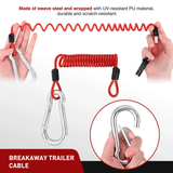 Nilight Trailer Breakaway Switch with 4FT Spring Coiled Cable, view 6