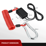 Nilight Trailer Breakaway Switch with 6FT Spring Coiled Cable, view 2