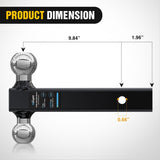 Nilight Trailer Hitch Ball Mount, 2 Inch, 2-5/16 Inch Balls, Fits 2 Inch Square Receiver, 10,000 lbs, view 2