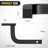 Nilight Trailer Hitch Ball Mount Fits 1-1/4 Inch Receiver Square | with 1/2 Inch Hitch Pin Clip 2000 lbs 5 Inch- Rise 3/4 Inch- Hole Gloss Black Powder Coat, view 2
