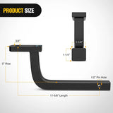 Nilight Trailer Hitch Ball Mount with 1/2in Hitch Pin Clip Fits 1-1/4in Receiver 3,500 lbs 3/4in Hole 5in Rise, view 2
