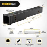 Nilight Trailer Hitch Extender 12 Inch Extension Length Fits 2 Inch Receiver Tube, view 2