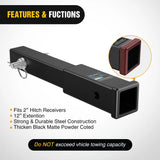 Nilight Trailer Hitch Extender 12 Inch Extension Length Fits 2 Inch Receiver Tube, view 5