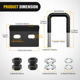 Nilight Trailer Hitch Extender 7 Inch Extension Length with Hitchs Tightener Anti Rattle Stabilizer for 2 Inch Receiver with 5/8 Inch Bolt Nut Clip 3,500 lbs GTW Matte Black (25% OFF Final Checkout), view 6