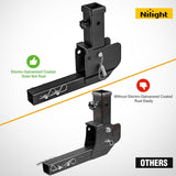 Nilight Trailer Hitch Folding Extender Mount Shank 16.54 Inch Compatible with Wheelchair Cargo Carrier Adapter for 2 Inch Receiver Trailer Hitch 500lbs Black Powder Coated, view 5