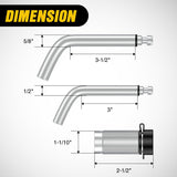 Nilight Trailer Hitch Lock Pin 1/2 Inch & 5/8 Inch Locking Receiver Hitch Pin Keyed Unique Weatherproof Anti-Theft Lockable Fits 2 Inch 2-1/2 Inch & 1-1/4 InchReceiver Tow Truck Boat Bike Truck Silver, view 2