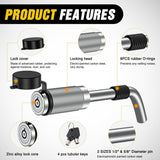 Nilight Trailer Hitch Lock Pin 1/2 Inch & 5/8 Inch Locking Receiver Hitch Pin Keyed Unique Weatherproof Anti-Theft Lockable Fits 2 Inch 2-1/2 Inch & 1-1/4 InchReceiver Tow Truck Boat Bike Truck Silver, view 4