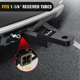 Nilight Trailer Hitch Mount Fits 1-1/4 Inch Receiver Tubes 3500 lbs 3/4-Inch Hole 1-1/4 Inch Drop 3/4 Inch Rise Not Include Hitch pin, view 6