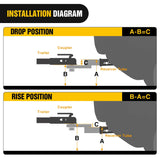 Nilight Trailer Hitch Mount 2In Trailer Ball 1/2In Hitch Pin Clip Fits 1-1/4In Receiver Tubes 1-1/4In Drop 3/4In Rise, view 4