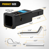 Nilight Trailer Hitch Receiver Adapter 1-1/4 to 2Inch Hitch, view 2