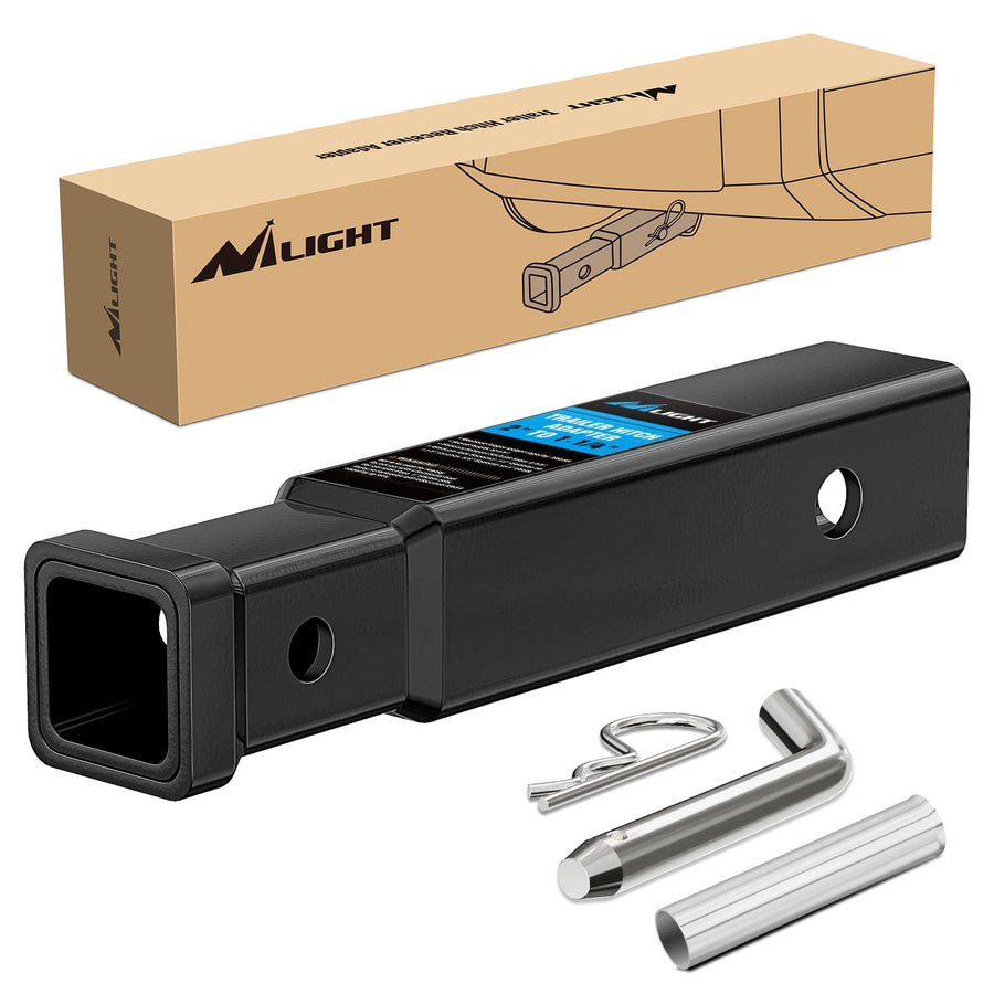 Nilight Trailer Hitch Receiver Adapter 2 to 1-1/4 Inch Hitch