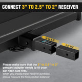 Nilight Trailer Hitch Receiver Adapter Reducer Extender Converter Sleeve Set 3 to 2-1/2 or 2-Inch and 2-1/2Inch to 2Inch Receiver Hitches Towing Accessories for RV Truck Bike Rack and Cargo Carriers, view 5
