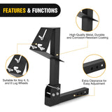 Nilight Trailer Hitch Spare Tire Carrier Adjustable Hitch Spare Tire Mount for Truck SUV ATV UTV for 2 Inch Receiver Fits 5 & 6 Lugs Trailer Wheels, view 4