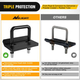 Nilight Trailer Hitch Tightener for 2 1/2 Inch Trailer Hitches 2.5 inch Hitch Mount Anti Rattle Heavy Duty Steel with Rubber Anti-Rust Triple Protective Matte Black, view 5