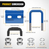 Nilight Trailer Hitch Tightener for 2 Inch Trailer Hitches Hitch Mount Anti Rattle Heavy Duty Steel with Rubber Cover Blue U Bolt Glossy Coating Plate Electrophoresis Anti-Rust Triple Protective, view 2