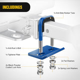 Nilight Trailer Hitch Tightener for 2 Inch Trailer Hitches Hitch Mount Anti Rattle Heavy Duty Steel with Rubber Cover Blue U Bolt Glossy Coating Plate Electrophoresis Anti-Rust Triple Protective, view 4