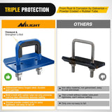 Nilight Trailer Hitch Tightener for 2 Inch Trailer Hitches Hitch Mount Anti Rattle Heavy Duty Steel with Rubber Cover Blue U Bolt Glossy Coating Plate Electrophoresis Anti-Rust Triple Protective, view 5