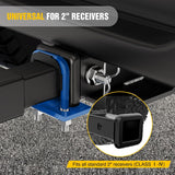 Nilight Trailer Hitch Tightener for 2 Inch Trailer Hitches Hitch Mount Anti Rattle Heavy Duty Steel with Rubber Cover Blue U Bolt Glossy Coating Plate Electrophoresis Anti-Rust Triple Protective, view 6