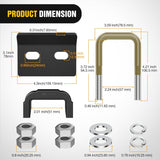 Nilight Trailer Hitch Tightener for 2 Inch Trailers Hitches Mount Anti Rattle Heavy Duty Steel with Rubber Cover Bronze U Bolt Matte Black Plate Electrophoresis Anti-Rust Triple Protective, view 2