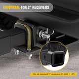 Nilight Trailer Hitch Tightener for 2 Inch Trailers Hitches Mount Anti Rattle Heavy Duty Steel with Rubber Cover Bronze U Bolt Matte Black Plate Electrophoresis Anti-Rust Triple Protective, view 6