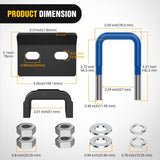 Nilight Trailer Hitch Tightener for 2 Inch Trailers Hitches Mount Anti Rattle Heavy Duty Steel with Rubber Cover Dark Blue U Bolt Matte Black Plate Electrophoresis Anti-Rust Triple Protective, view 2