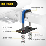 Nilight Trailer Hitch Tightener for 2 Inch Trailers Hitches Mount Anti Rattle Heavy Duty Steel with Rubber Cover Dark Blue U Bolt Matte Black Plate Electrophoresis Anti-Rust Triple Protective, view 4
