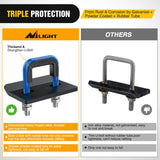 Nilight Trailer Hitch Tightener for 2 Inch Trailers Hitches Mount Anti Rattle Heavy Duty Steel with Rubber Cover Dark Blue U Bolt Matte Black Plate Electrophoresis Anti-Rust Triple Protective, view 5